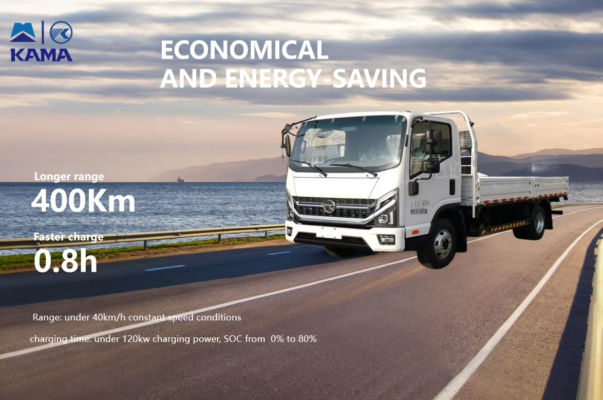 KAMA EV Pickup L2 Electric Truck – 4X2, 3-10 Ton Forland Cargo Van for Commercial Use KAMA EV Pickup L2 Electric Truck – 4X2, 3-10 Ton Forland Cargo Van for Commercial Use