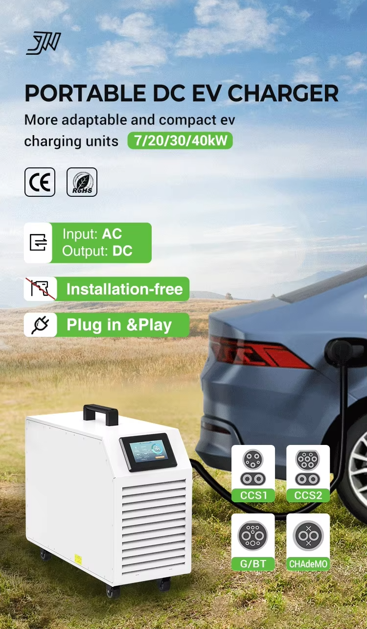 Home DC Fast EV Charger 7kW Portable Electric Car Charging Station CCS2 GBT Interface for Chinese Ve