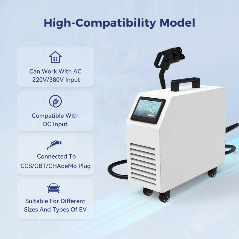 Home DC Fast EV Charger 7kW Portable Electric Car Charging Station CCS2 GBT Interface for Chinese Ve