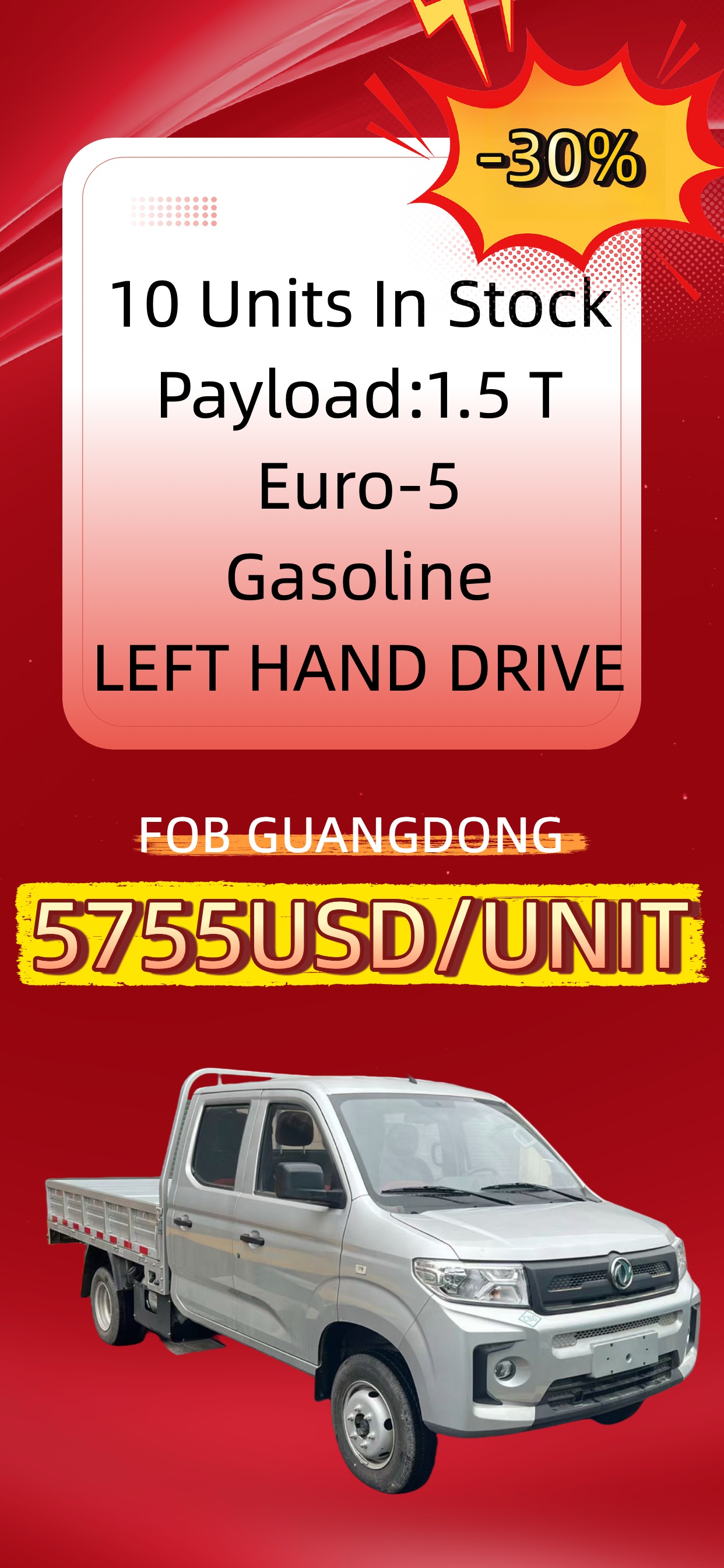 30% Off Kama 1.5T Mini Truck – Limited Stock!