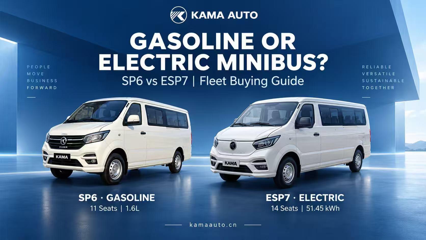 Gasoline or Electric Minibus? KAMA SP6 vs ESP7 for Fleet Buyers